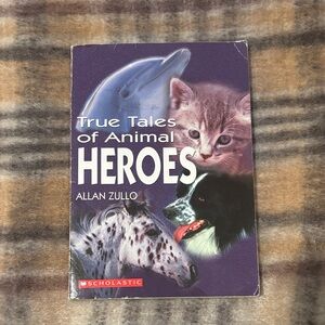 Scholastic True Tales of Animal Heroes - Purple Cover with Animal Illustrations